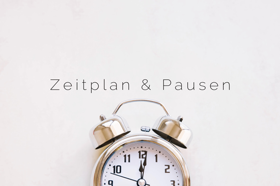 zeitplan pausen